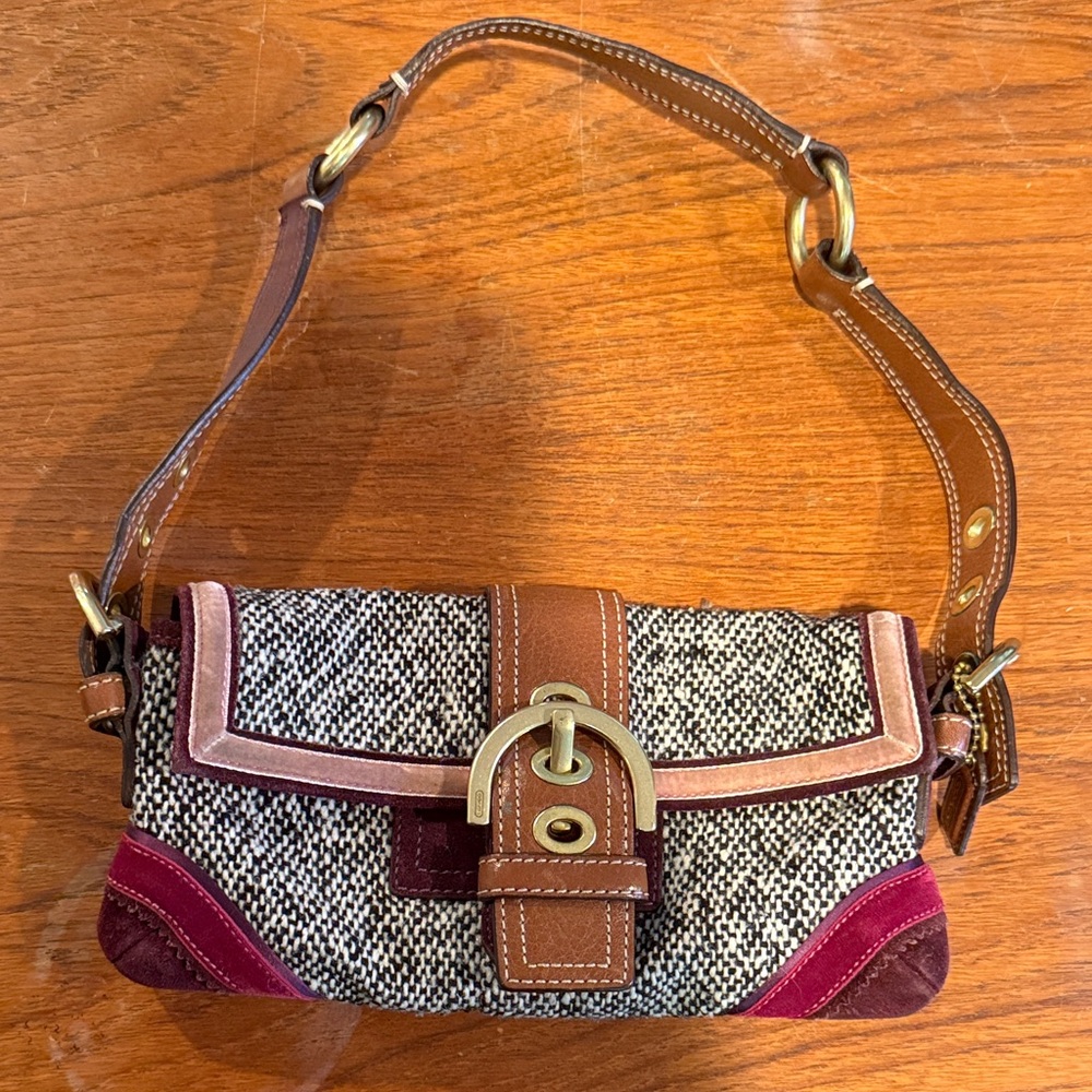 Coach Tweed and Leather purse